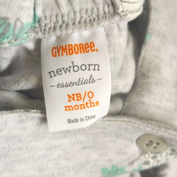 gymboree newborn essentials neutral cotton giraffe bubble romper playsuit - Picture 3 of 7